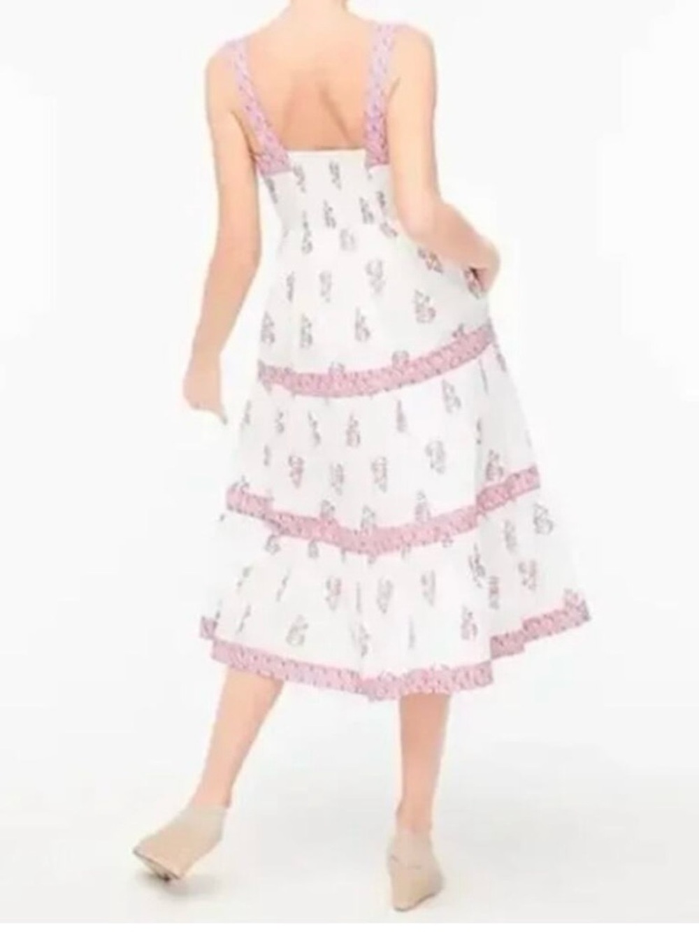 J. Crew Block Print Square Sun Dress Sz 4 - Picture 7 of 11